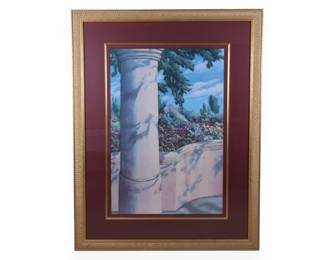 A Framed Late 20th/Early 21st Century Decorative Offset Print of a Garden Scene