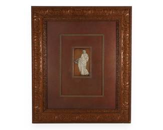 A Framed Neoclassical Style Jasperware-Type Relief Plaque