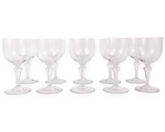 A Set of Eight Baccarat Normandie Crystal Goblets