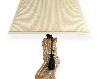 Gilded Foo Dog Table Lamp