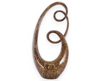 Deco 79 Polystone Abstract Decorative Swirl Sculpture