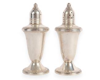 A Pair of Sterling Weighted DOUCHII CREATION Shakers