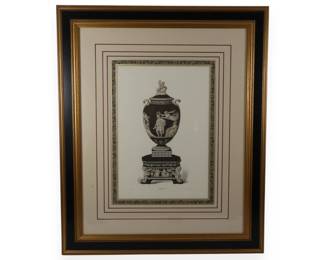 1990s Italian Hand Etched Engraving, 'Vaso Antico', Plate V, after Ostrélli