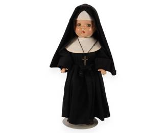 A Vintage Composition Nun Doll, 'Patsy Ann Type', circa 1930s