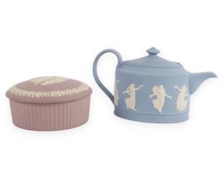 Pair of Wedgwood Jasperware 'Dancing Hours' Items