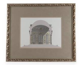 French Architectural Print, Pavillon Français (Pavillon des Concertes), Petit Trianon, after Rodolphe Pfnor