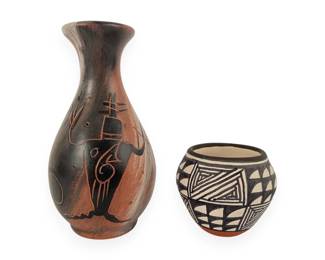 A Pair of Cedar Mesa Native American Pottery Vessels