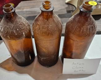 VINTAGE CHLOROX GLASS BOTTLES