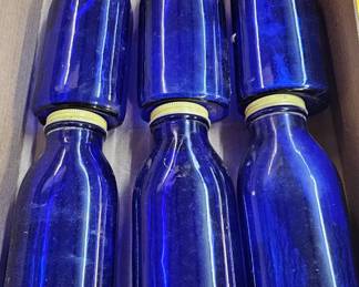 COBALT BLUE GLASS BOTTLES