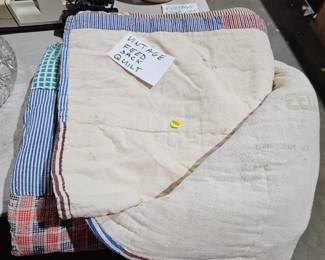 VINTAGE FEED SACK QUILT