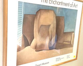 Several large framed poster art