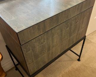 Large chest on metal base