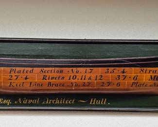 Ship builders model half hull