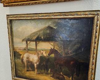 English horses oil on canvas