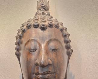 Bronze Thai Buddha head large 20th century