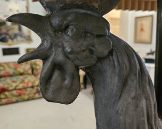 19th century rooster weathervane converted to lamp