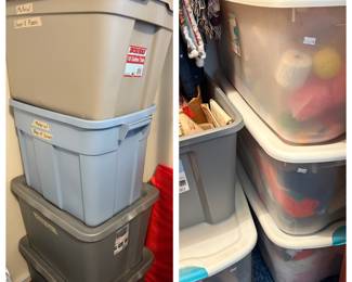 Tubs of scrap material