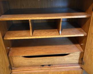 Interior of cabinet