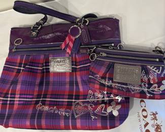 Coach Poppy Tartan Plaid Glam
