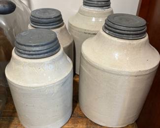 Pottery stoneware canning jars