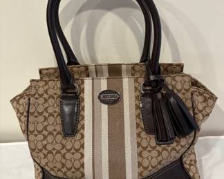 Coach Legacy Signature Stripe Candace Carryall