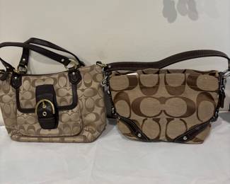 Coach Campbell mini tote, Carly Signature hobo bag