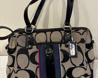 Coach Heritage Stripe Signature Satchel