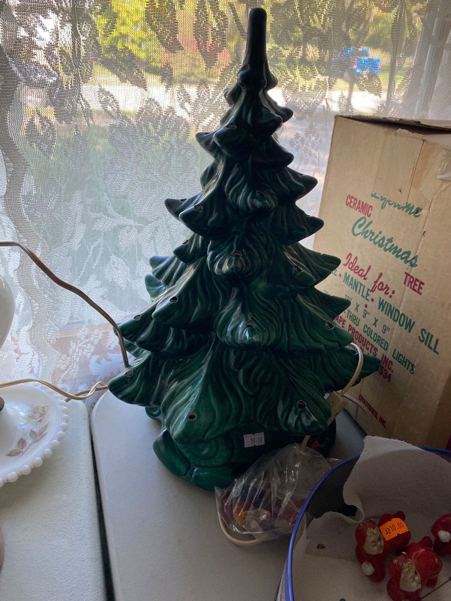 Vintage ceramic Christmas trees (there are two!)