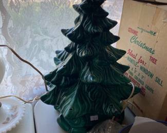 Vintage ceramic Christmas trees (there are two!)