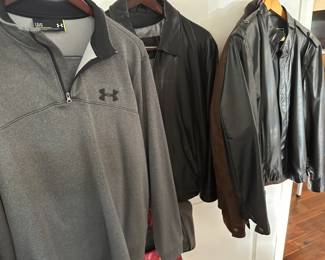 leather jackets, Under Armour set