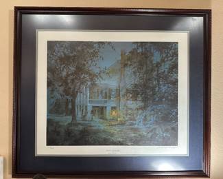 Several Robert Rucker prints around the house, including one with a remarque 