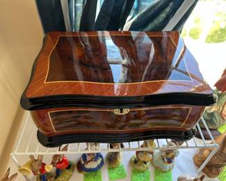 Brand new (we found it still in the box) wood jewelry box