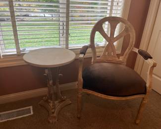 Arm Chair & Pedestal Table
