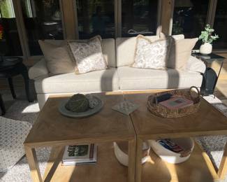 2 Square Coffee Tables ~ Ethan Allen Sofa