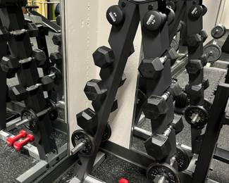 Weights on Weight Rack