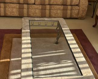 Coffee table 1 broke leg cast iron 