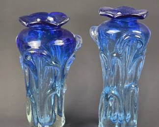 two murano vases 