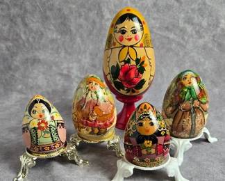russian hand painted eggs