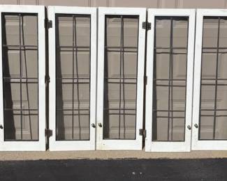 Salvaged Leaded Glass Cabinet Windows From Local 1920s Estate