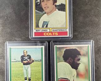 1974 Topps Football Cards. Jones, Biletnikoff, Metcalf