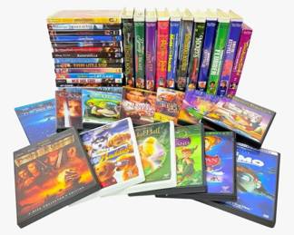 Disney Movies And Other DVDs And VHS Tapes