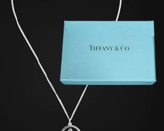 002 Tiffany Co. Sterling Silver Manpower Pendant Necklace 4.85g