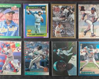 Gary Sheffield Baseball Card Lot 8 Cards.