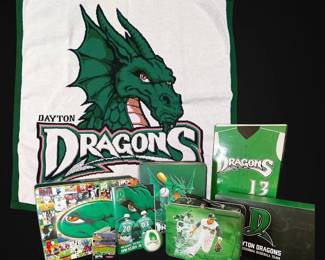 Daytons Dragons Baseball Tins, Ball, More