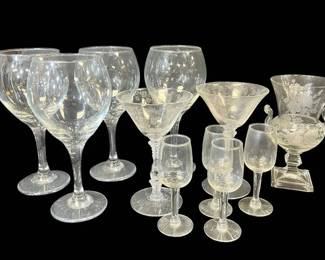 Wine Glasses A Glass Trophy Vase