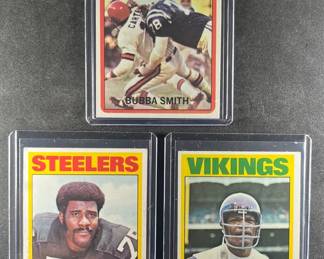 1972 Topps Football Cards. Smith, Green, Eller.