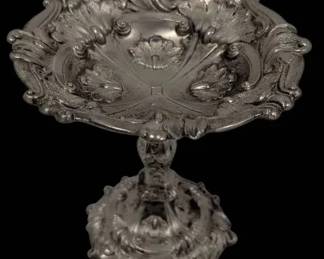 Silver Toned Pedestal Candy Dish