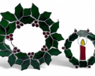 8.5  13 Stained Glass Wreaths