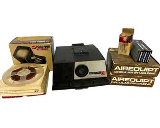 Airequipt Projector, Slide Viewer, Tapes, More