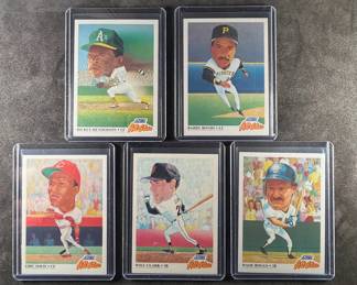 1991 Score AllStar Big Head Baseball Cards. Henderson, Bonds, Davis, Clark, Boggs
